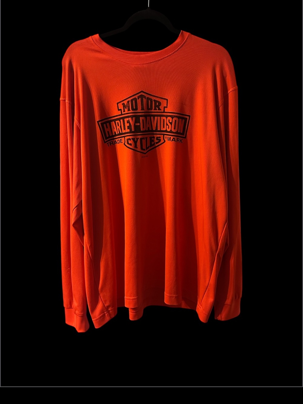 Harley-Davidson Bright Orange Long Sleeve Logo Tee 3x